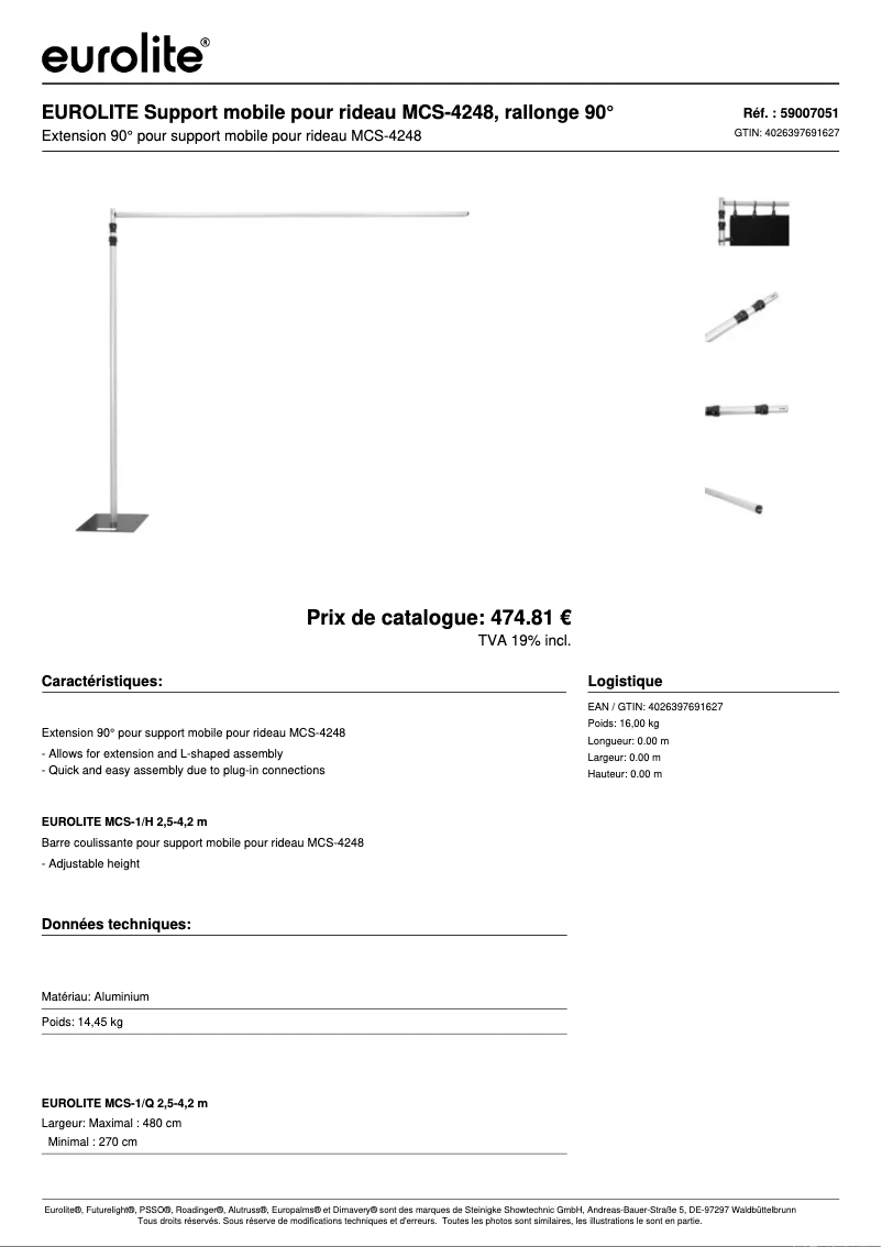 Page n°1 - Manuel utilisateur Eurolite MCS-4248
