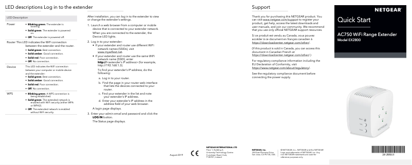 Page n°1 - Guide d'installation Netgear AC750