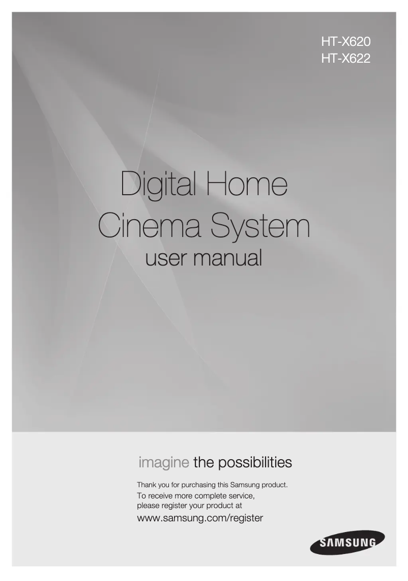 Page n°1 - Manuel utilisateur Samsung HT-X 620 T