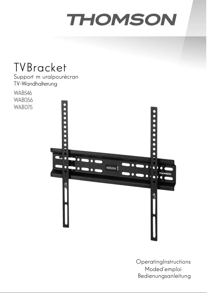 Page n°1 - Manuel utilisateur Thomson WAB075