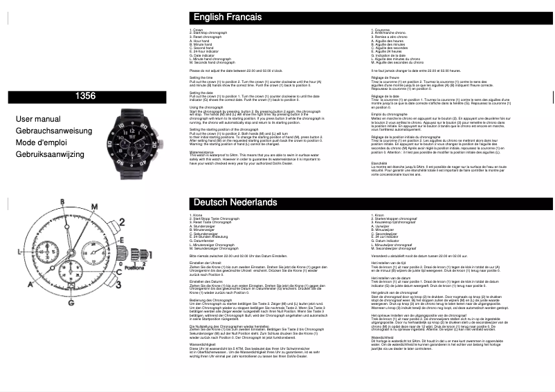 Page n°1 - Manuel utilisateur Davis 1356