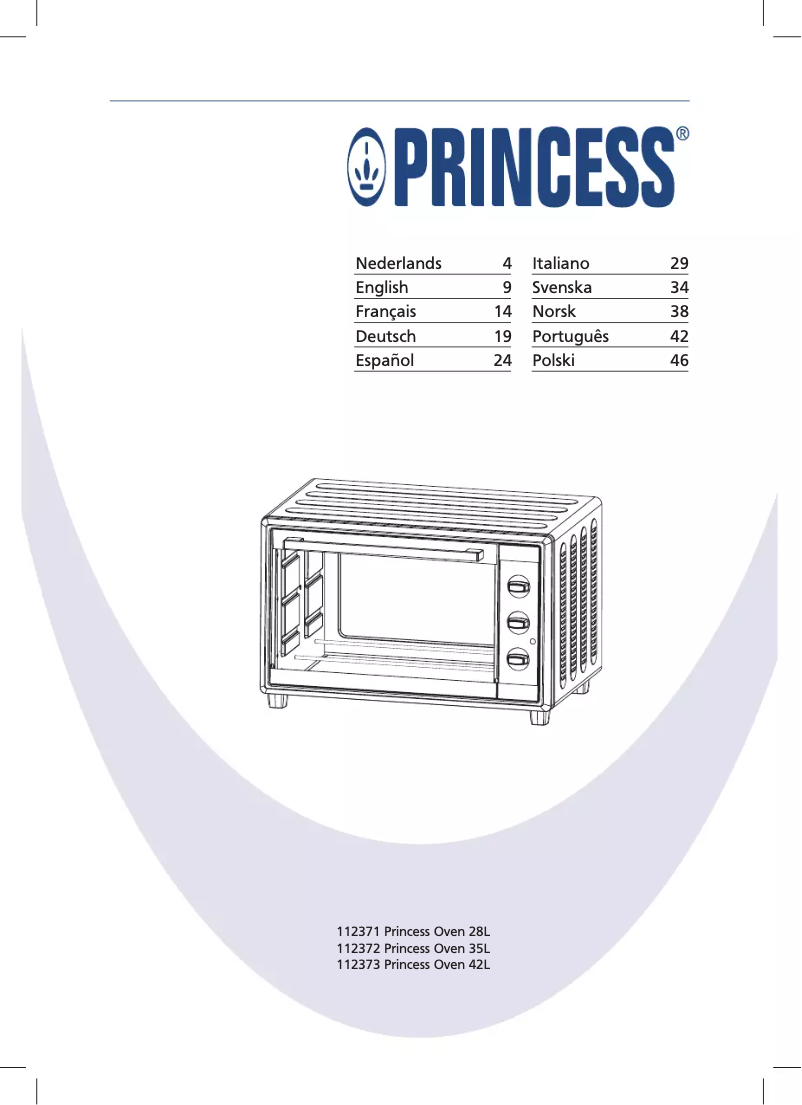 Page n°1 - Manuel utilisateur Princess Oven 112373