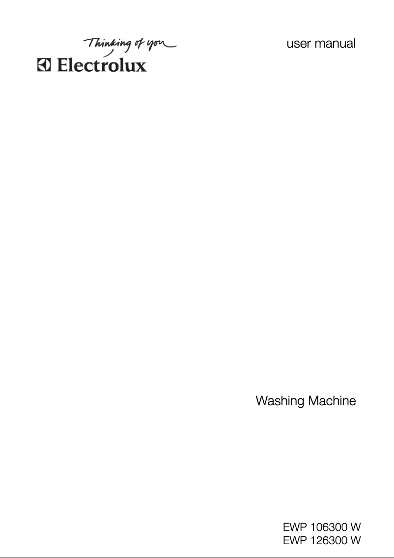 Page n°1 - Manuel utilisateur Electrolux EWP 126300 W