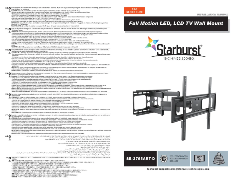 Page 1 de la notice Manuel utilisateur Starburst SB-3765ART-D
