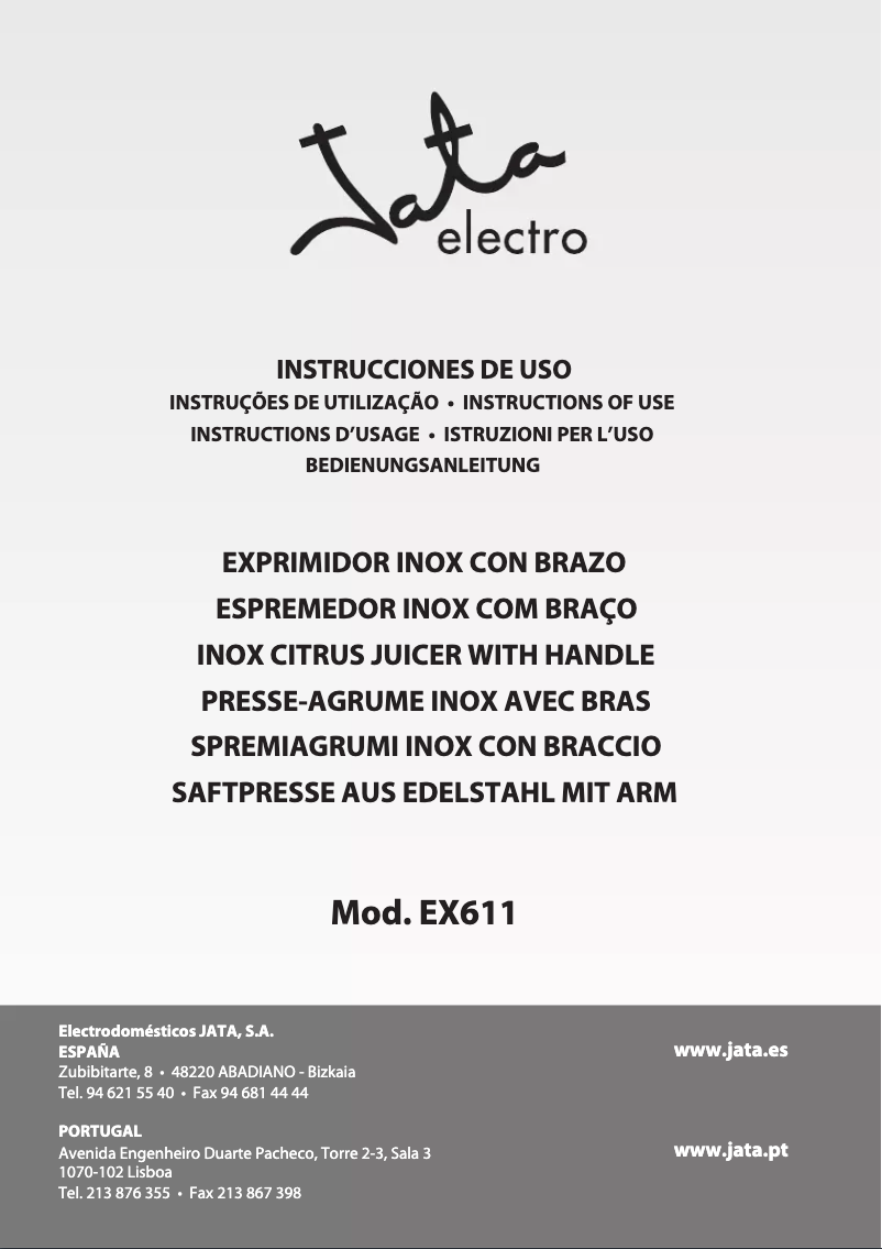 Image de la première page du manuel de l'appareil EX611