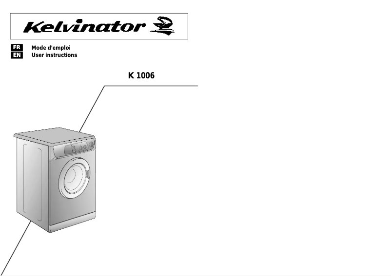 Page 1 de la notice Manuel utilisateur Kelvinator LBKWD100604S