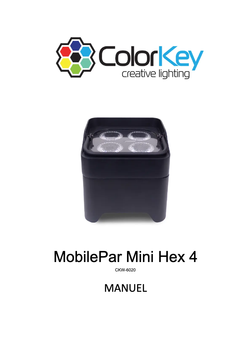 Page 1 de la notice Manuel utilisateur ColorKey MobilePar Mini Hex 4
