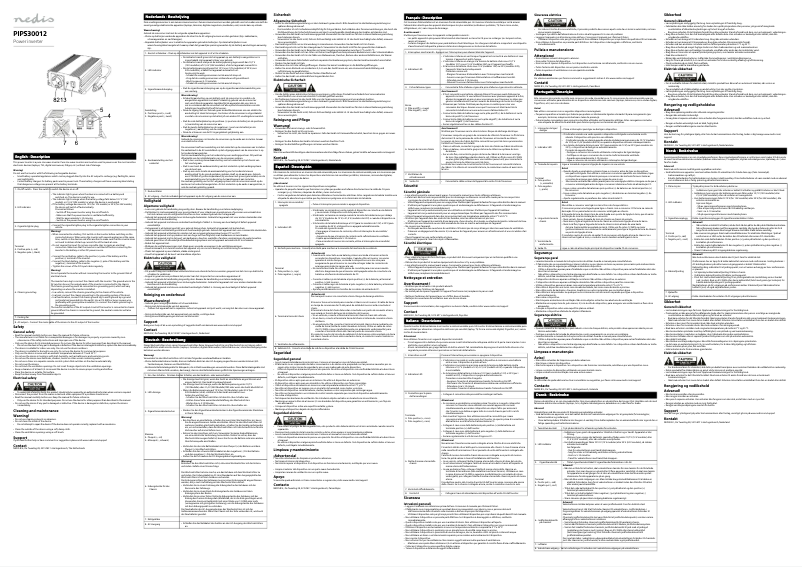 Page n°1 - Manuel utilisateur Nedis PIPS30012