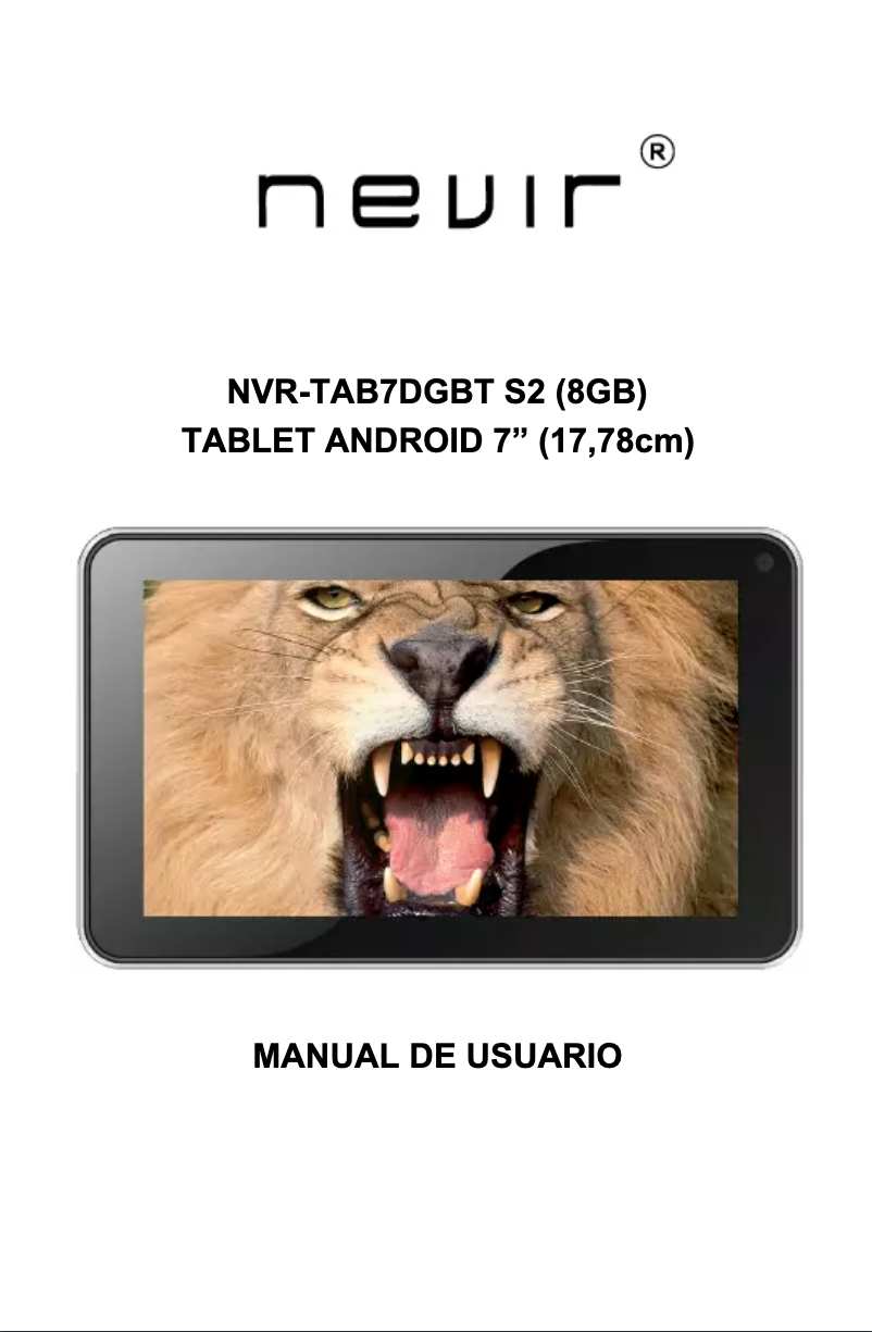 Page n°1 - Manuel utilisateur Nevir NVR-TAB7 DGBT S2