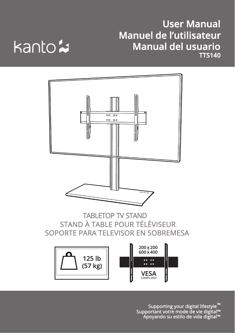 Page n°1 - Manuel utilisateur Kanto TTS140
