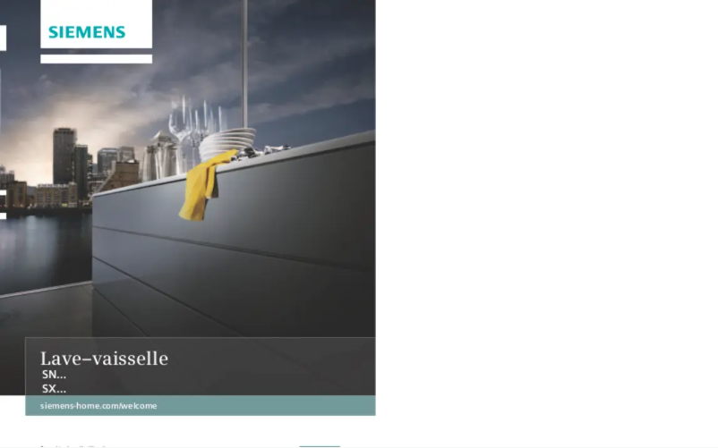 Page 1 de la notice Manuel utilisateur Siemens SN66T091EU