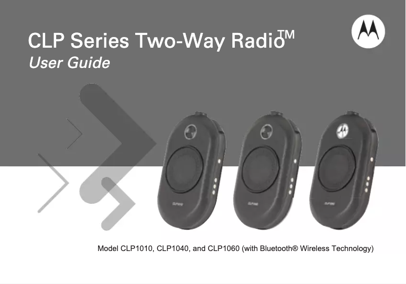 Page 1 de la notice Manuel utilisateur Motorola CLP1040