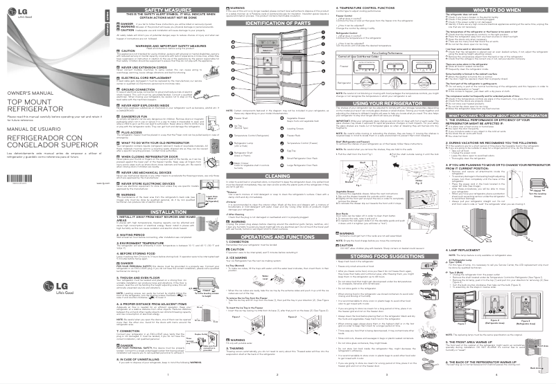 Image de la première page du manuel de l'appareil GM-C322SQCA