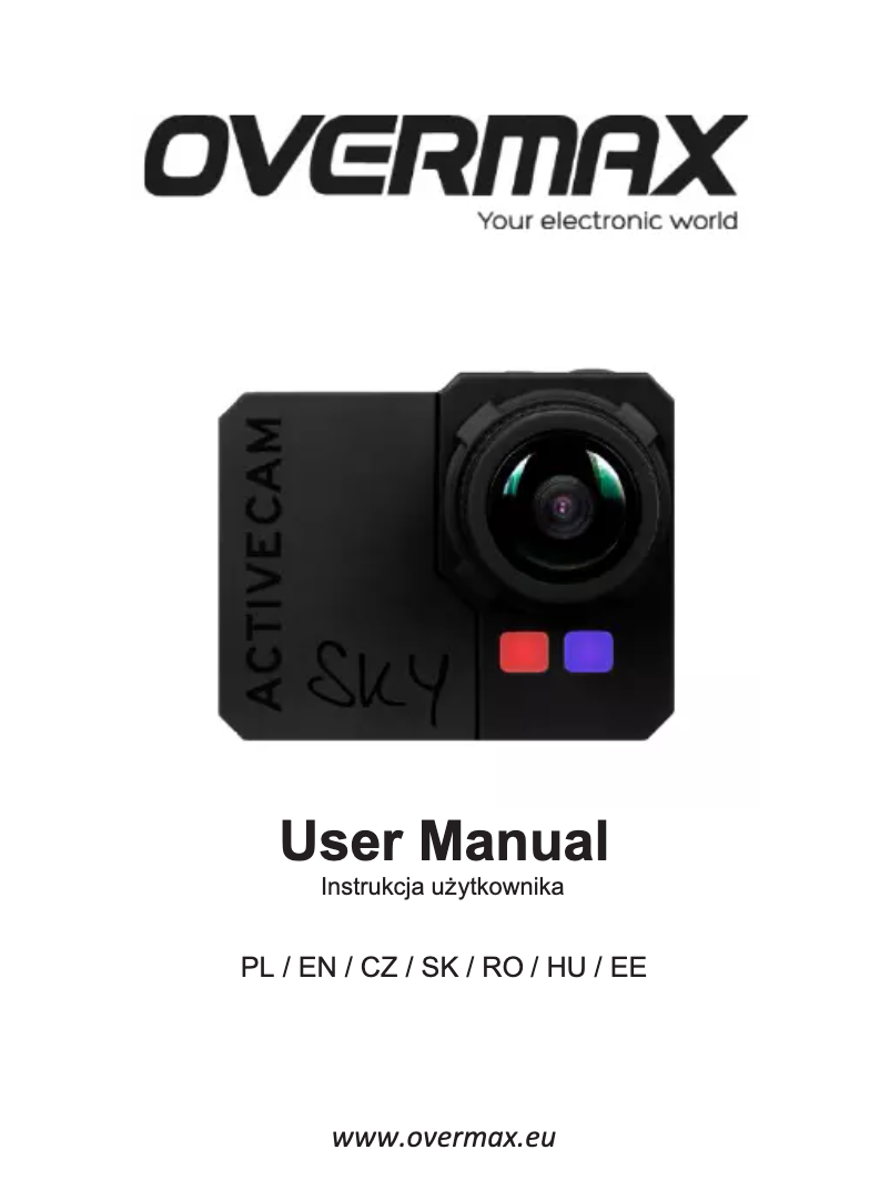 Page 1 de la notice Manuel utilisateur Overmax ActiveCam Sky