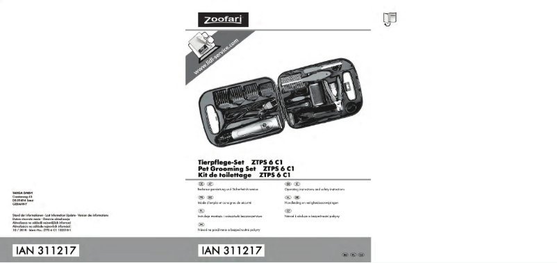 Page n°1 - Manuel utilisateur Zoofari ZTPS 6 C1