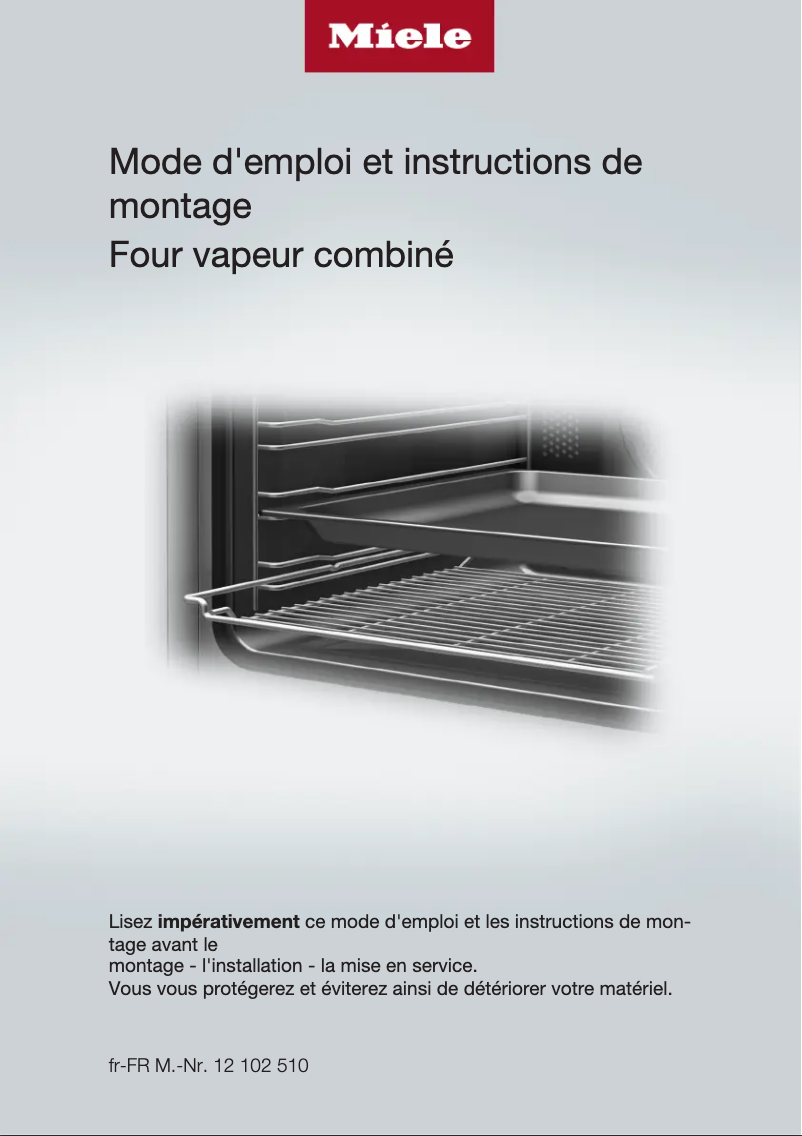 Page 1 de la notice Manuel utilisateur Miele DGC 7351