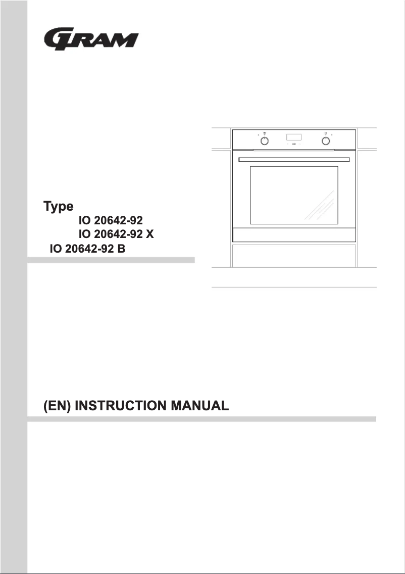 Page 1 de la notice Fiche technique Gram IO 20642-92 B
