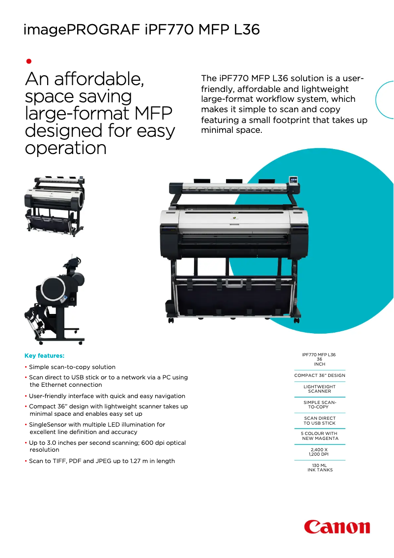 Page 1 de la notice Manuel utilisateur Canon L36 MFP