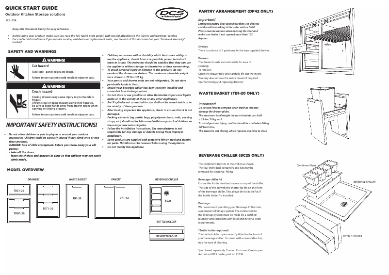 Image de la première page du manuel de l'appareil TDT1-20