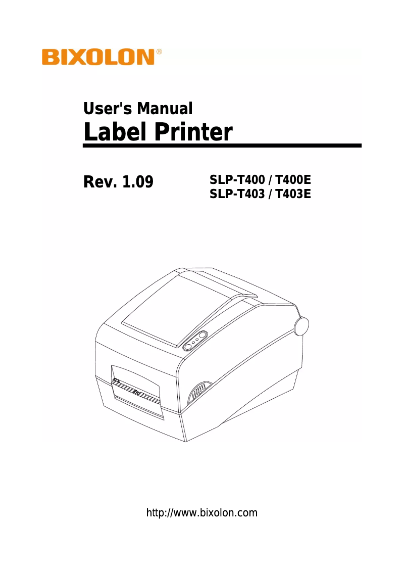 Image de la première page du manuel de l'appareil SLP-T403E