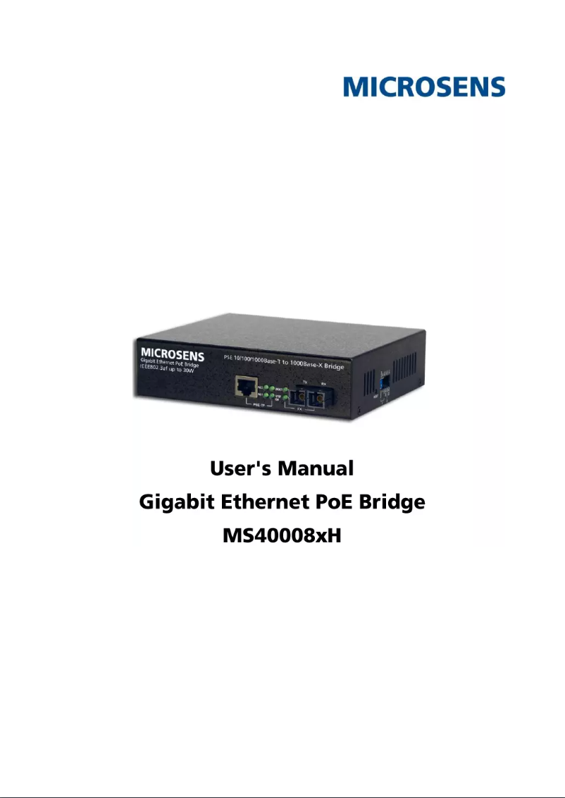 Página 1 del manual Manual de usuario Microsens MS400080H