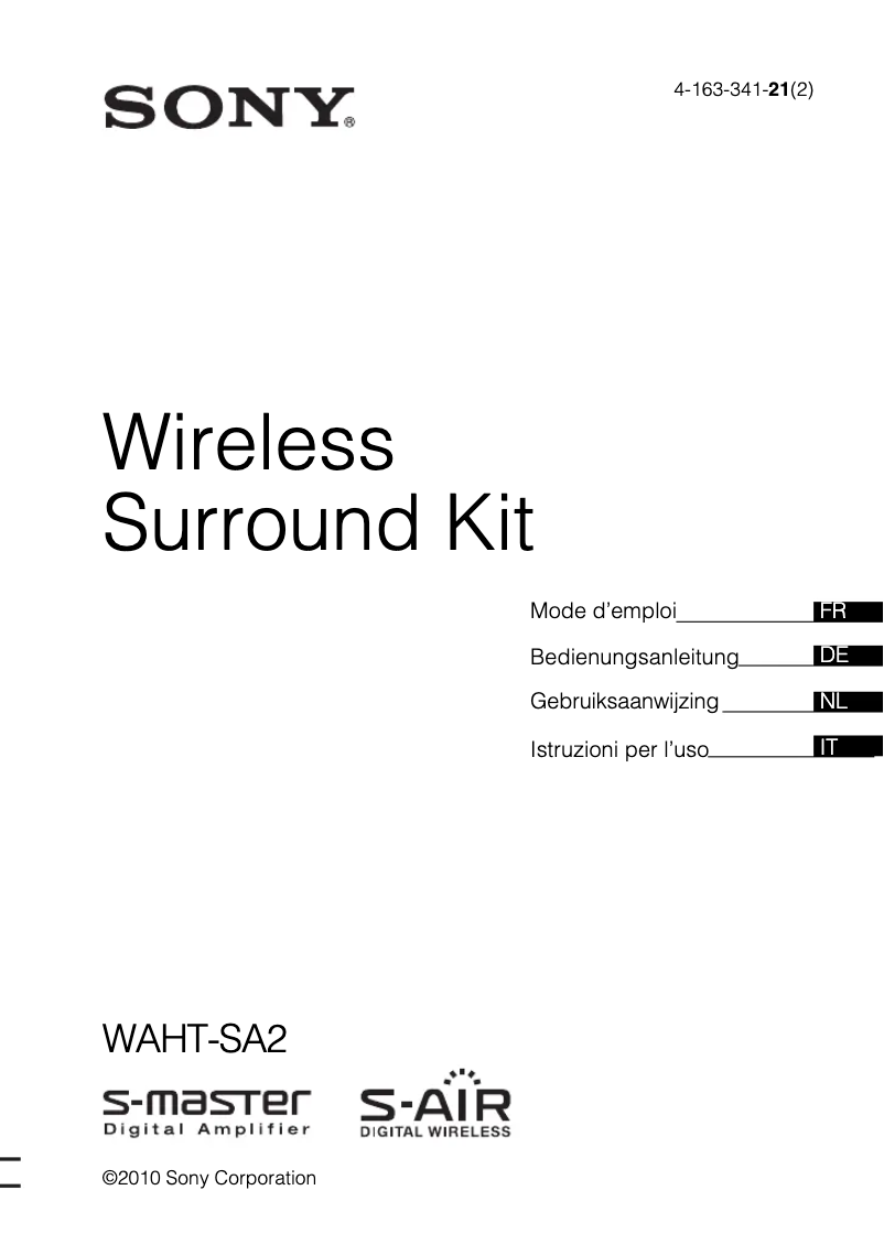 Page n°1 - Manuel utilisateur Sony WAHT-SA2