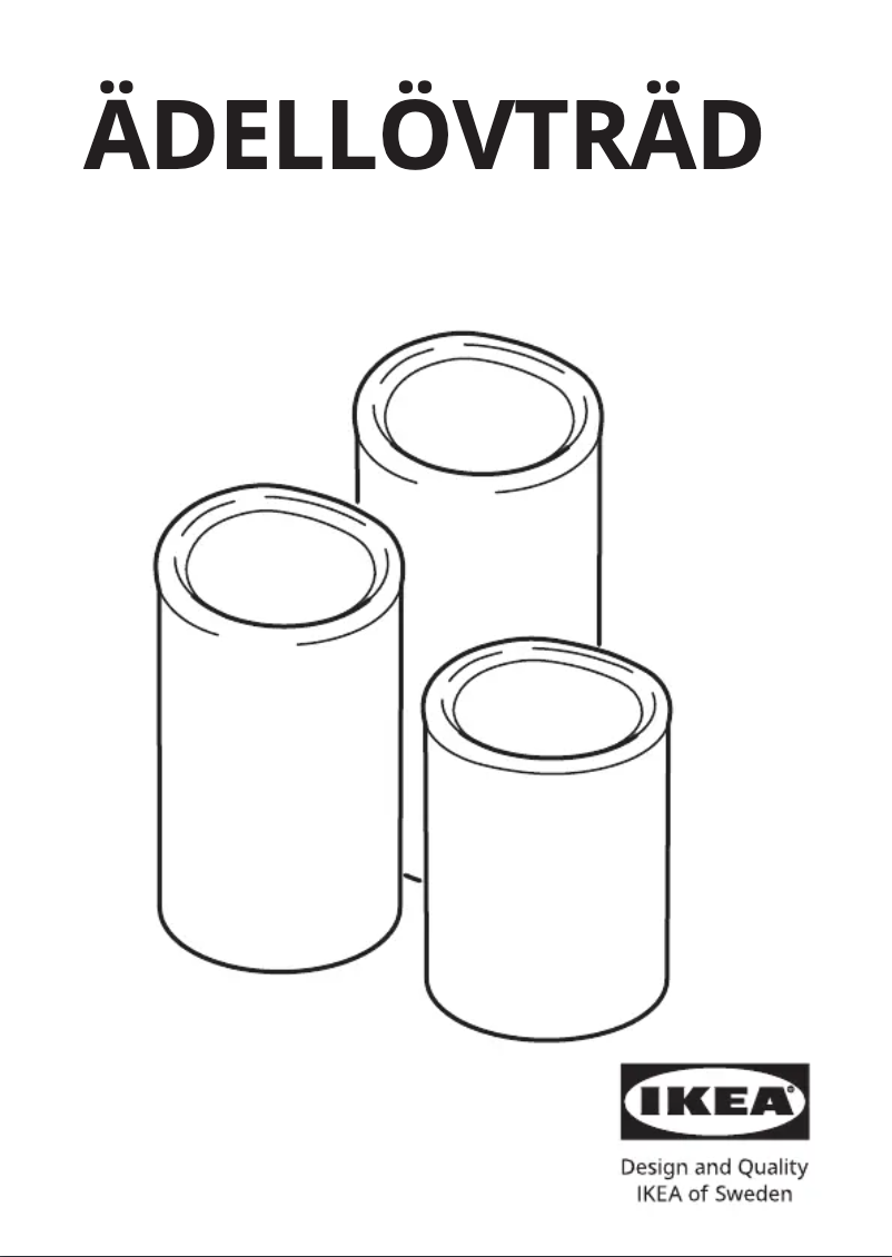 Page 1 de la notice Manuel utilisateur Ikea ÄDELLÖVTRÄD 605.204.51