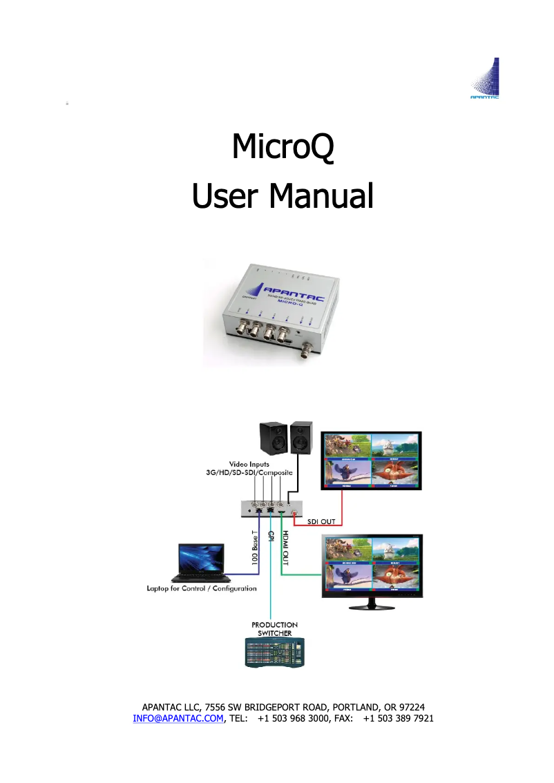 Image de la première page du manuel de l'appareil MicroQ