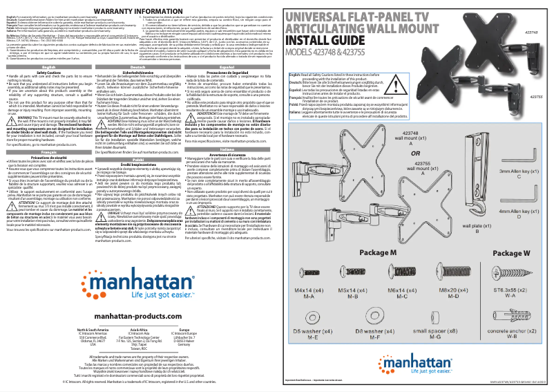 Page n°1 - Manuel utilisateur Manhattan 423755