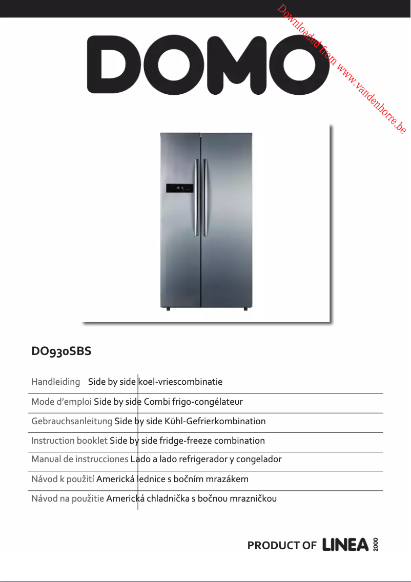 Image de la première page du manuel de l'appareil DO930SBS