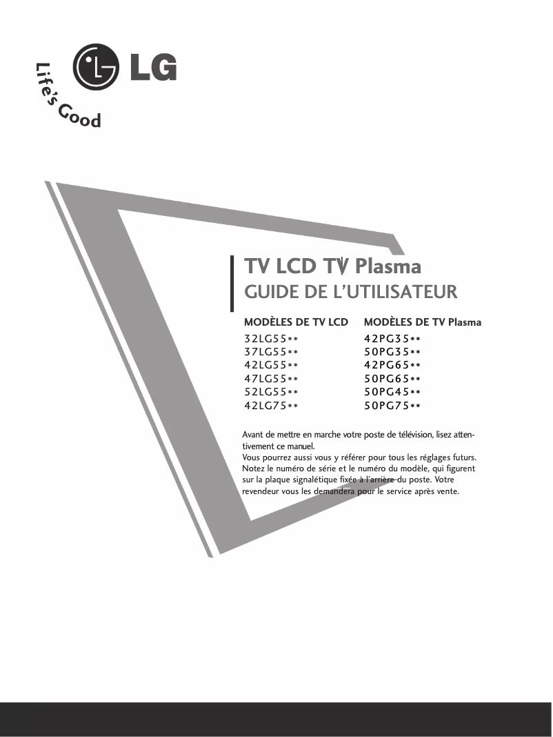 Image de la première page du manuel de l'appareil 50PG6500