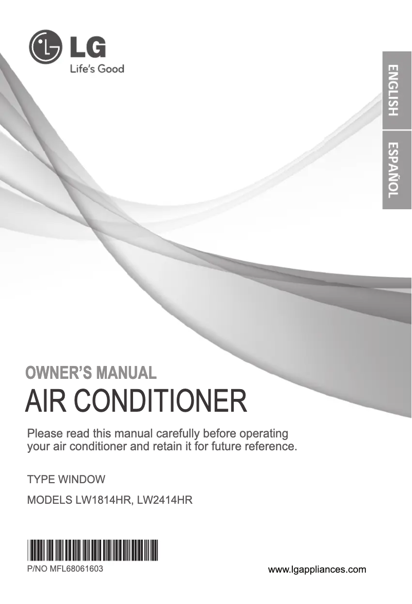 Page 1 de la notice Manuel utilisateur LG LW1814HR