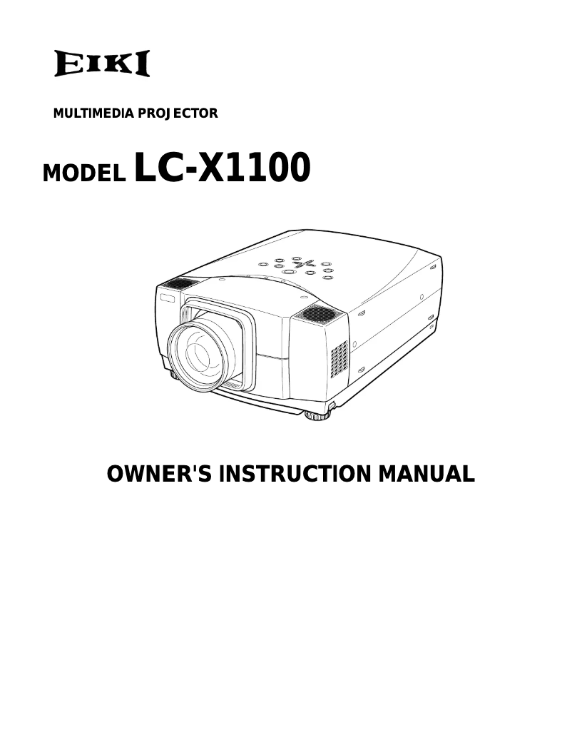 Image de la première page du manuel de l'appareil LC-X1100