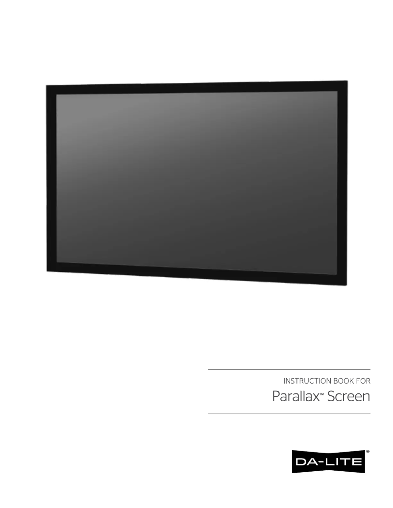 Page 1 de la notice Manuel utilisateur Da-Lite Parallax 29849