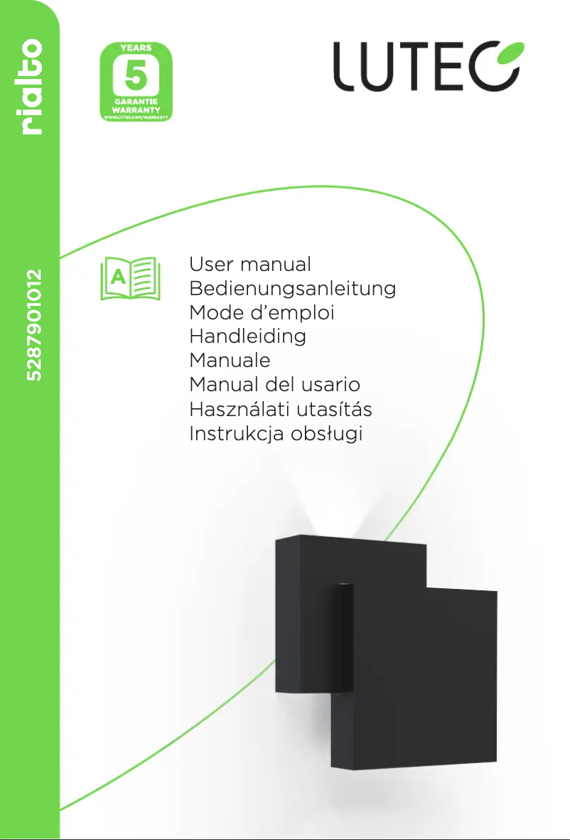 Page 1 de la notice Manuel utilisateur Lutec Rialto