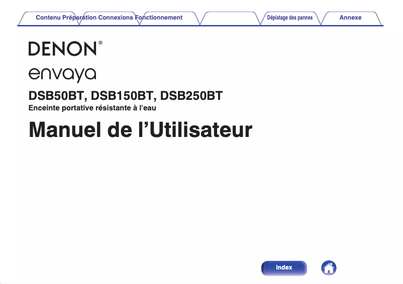 Page 1 de la notice Manuel utilisateur Denon Envaya Pocket DSB-50BT