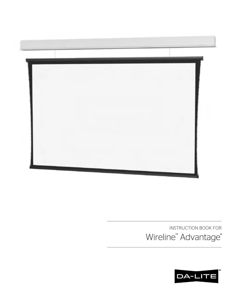 Page 1 de la notice Manuel utilisateur Da-Lite Wireline Advantage 29745E