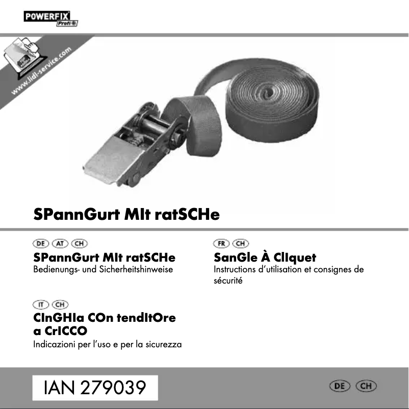 Page 1 de la notice Manuel utilisateur Powerfix Z30746-01