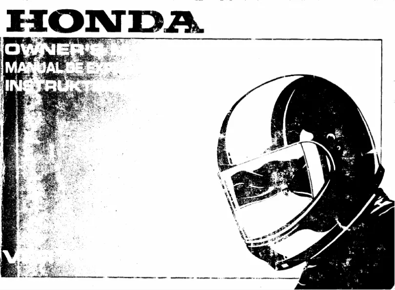 Page 1 de la notice Manuel utilisateur Honda VFR750FN (1991)