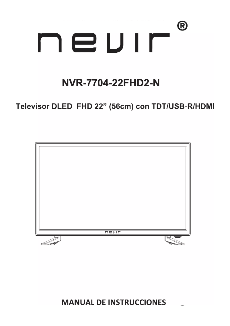 Page 1 de la notice Manuel utilisateur Nevir NVR-7704-22FHD2-N