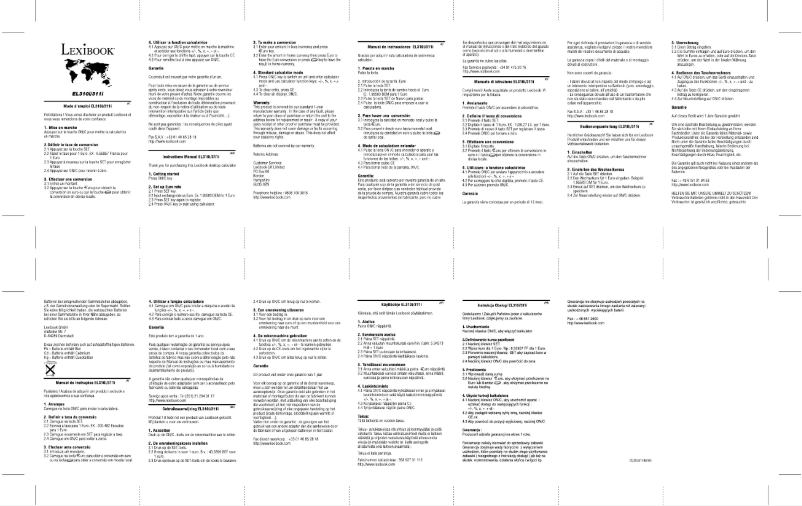 Image de la première page du manuel de l'appareil EL310I