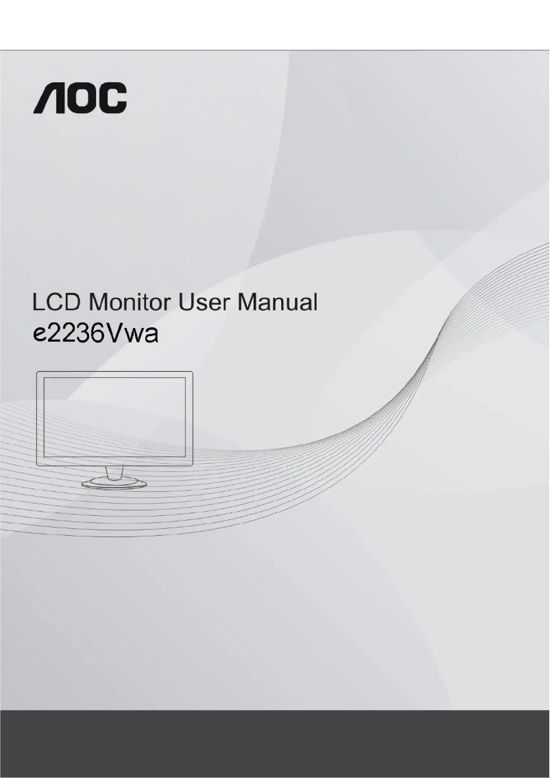 Page n°1 - Manuel utilisateur AOC e2236Vw