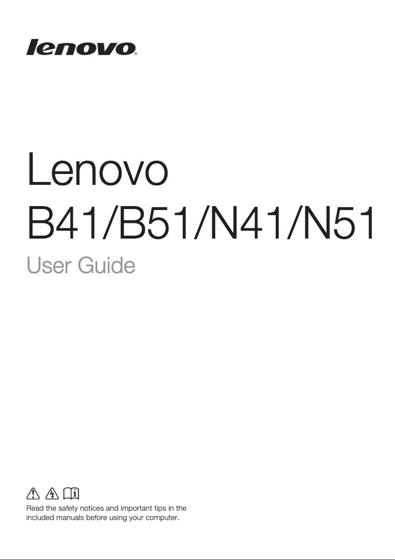Page n°1 - Manuel utilisateur Lenovo B41-35