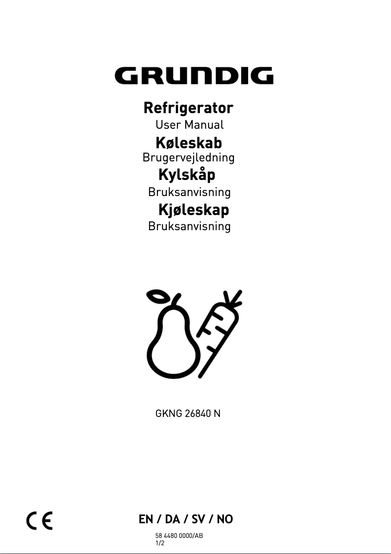 Page 1 de la notice Manuel utilisateur Grundig GKNG 26240 N