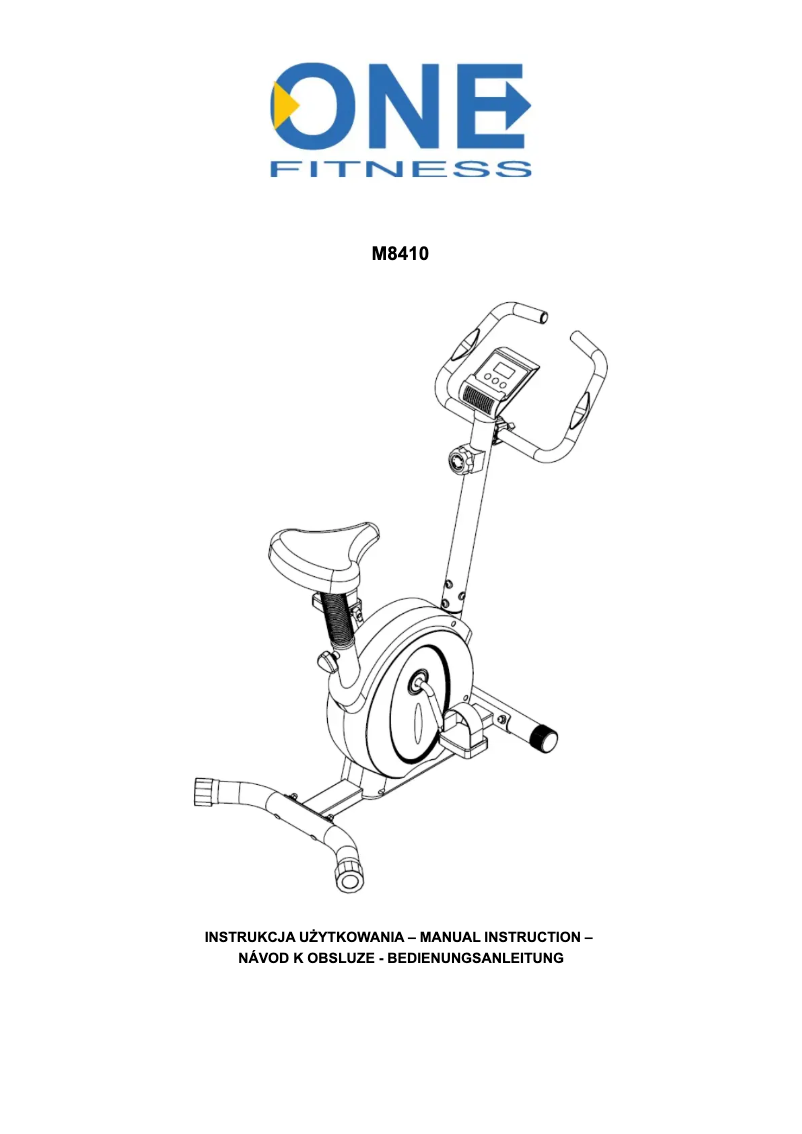 Page n°1 - Manuel utilisateur One Fitness M8410