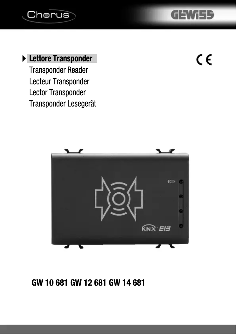 Page 1 de la notice Manuel utilisateur Gewiss GW14681