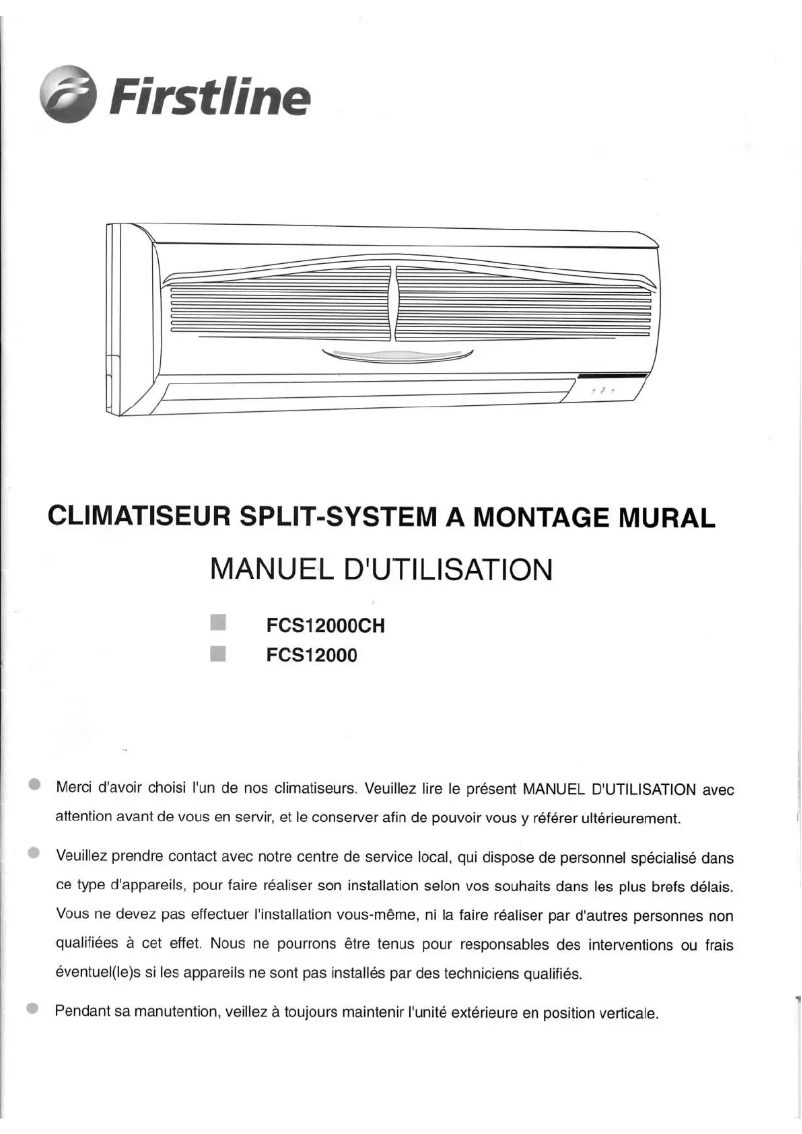 Page n°1 - Manuel utilisateur Firstline FMC12000CP