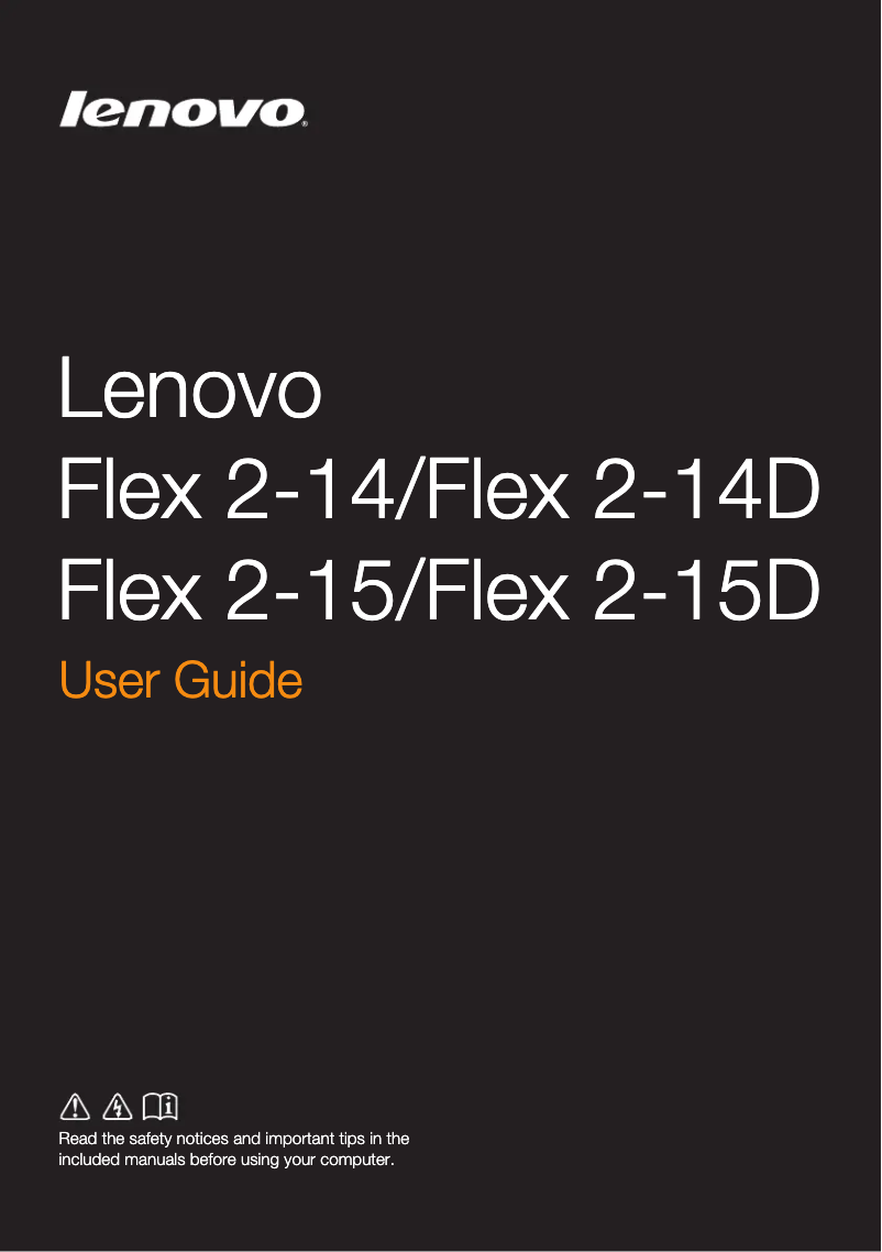 Página 1 del manual Manual de usuario Lenovo IdeaPad Flex 2-15