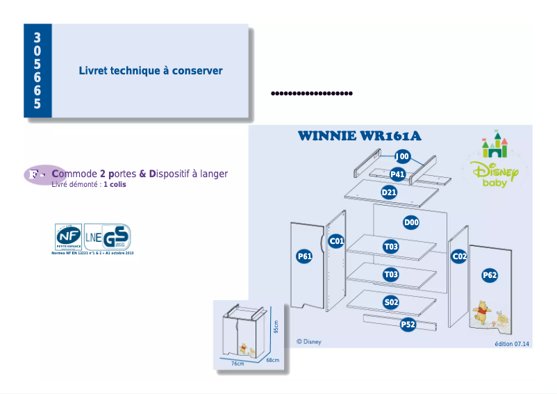 Image de la première page du manuel de l'appareil Winnie WR161A 305665