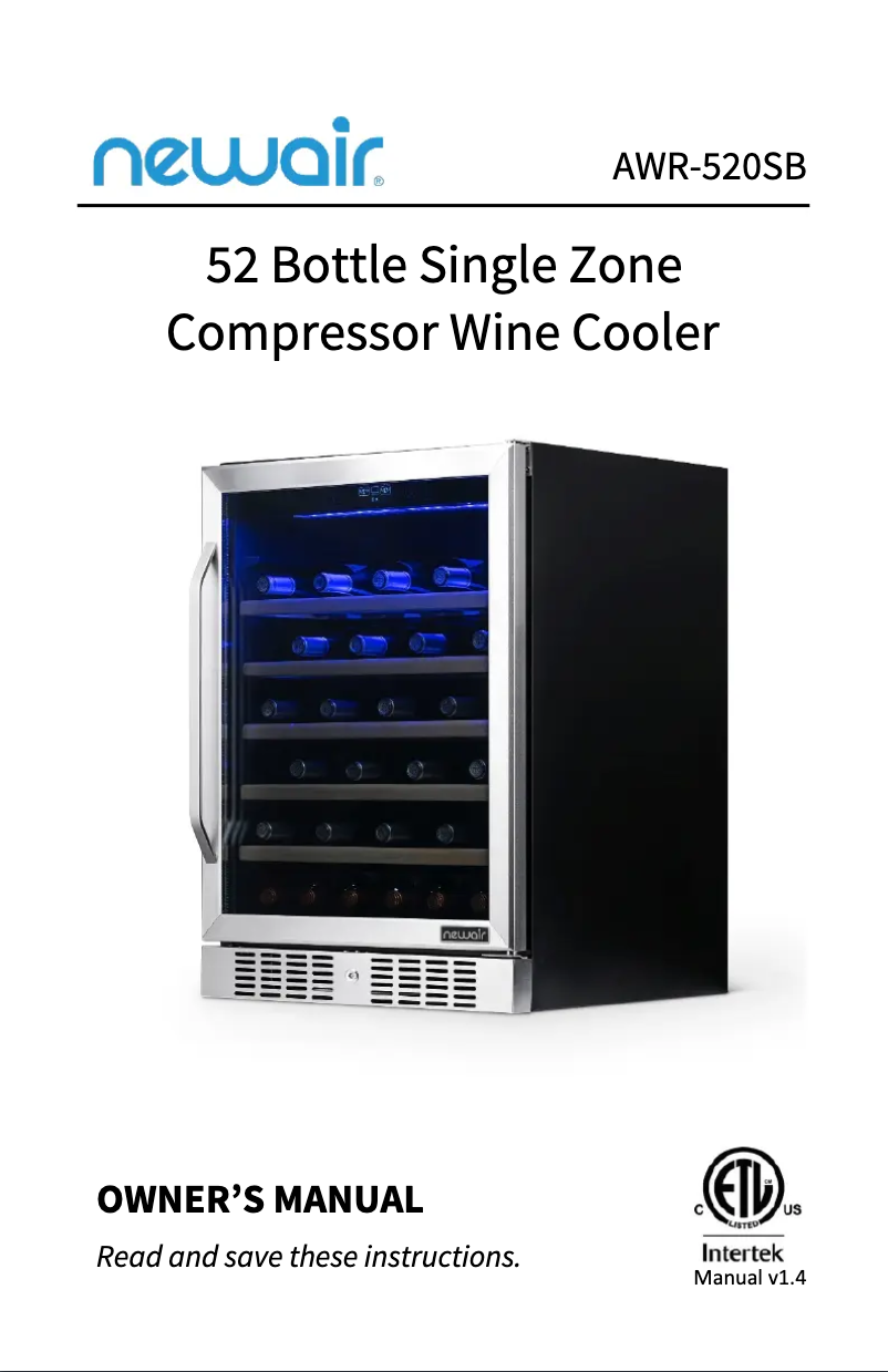 Page 1 de la notice Manuel utilisateur NewAir AWR-520SB